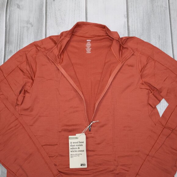 NEW REI Co-op Merino 185 Long-Sleeve Half-Zip Base Layer Top - Men's - Picture 4 of 7